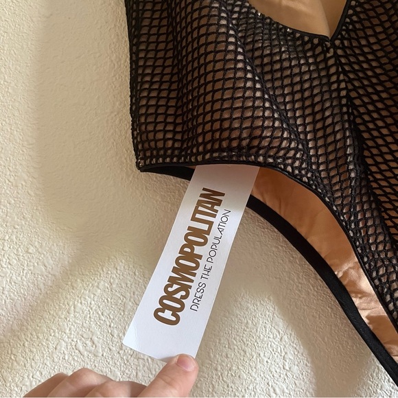 COSMOPOLITAN by Dress the Population Women's Brigette Plunging Halter Bodysuit - Picture 8 of 9